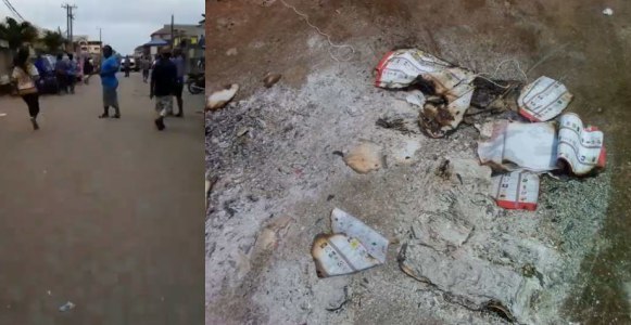 #NigeriaDecide2019: Thugs burn votes as people flee In Lagos (Video)