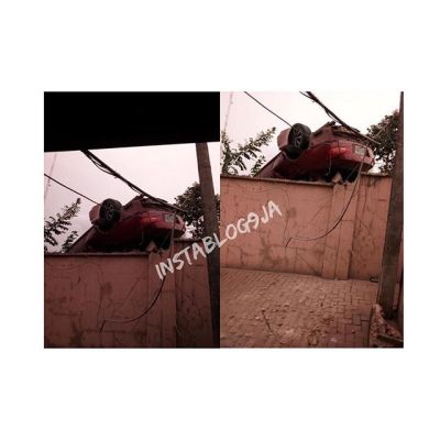 4 Boys Driving Recklessly, Survive A Freak Accident In Enugu (PHOTO)