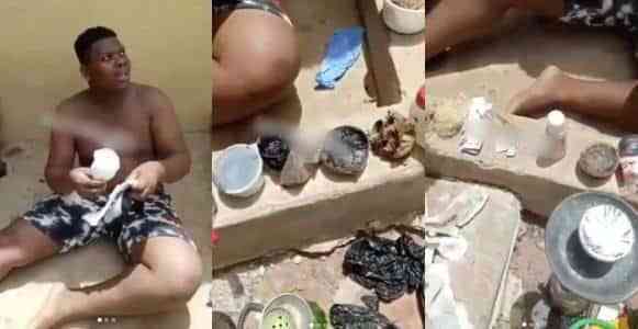 Abeokuta big boy reportedly caught with used sanitary pads (Video)