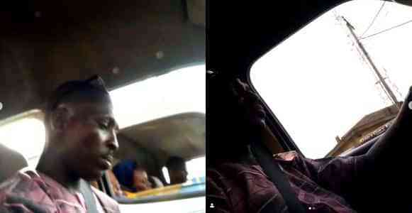 Commercial bus driver caught on camera masturbating in Lagos (Video)