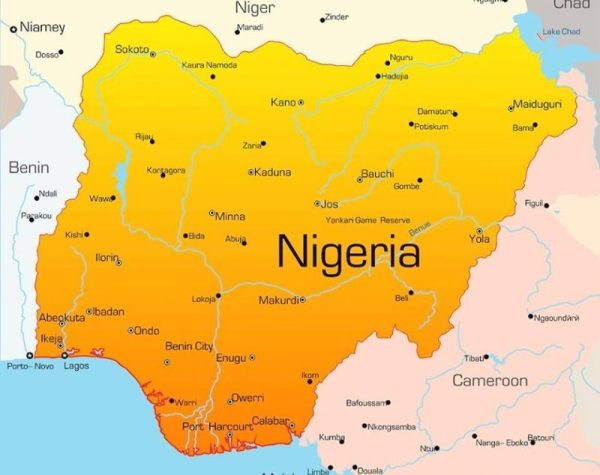Map of Nigeria used to illustrate the story