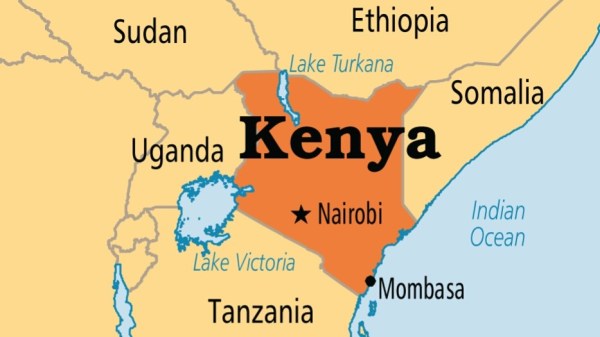 Kenya on map