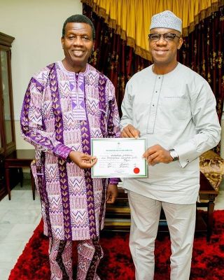 Ogun Gov-Elect, Dapo Abiodun With Pastor Adeboye RCCG G.O 