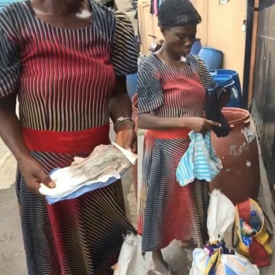 Old Woman Caught Picking Used Pants and Pads From Dustbins For Rituals
