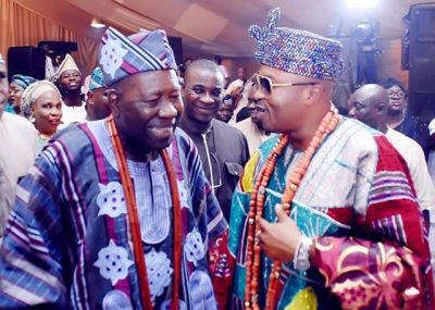 Olubadan of Ibadan, Saliu Adetunji And Oluwo of Iwo, Abdulrasheed At A Wedding In Lagos