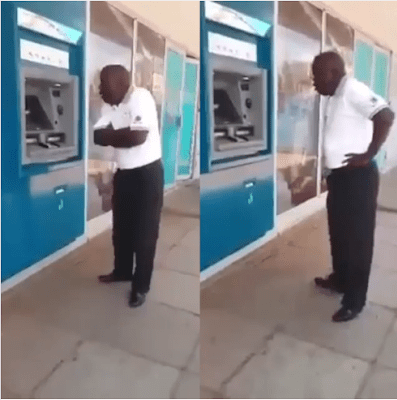 Prayer Warrior Praying For An ATM Machine To Dispense His Money (VIDEO)