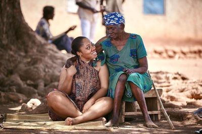"Pure love" - Ghanaian actress, Moesha Boduong Visits Her Grandmother (PHOTOS)