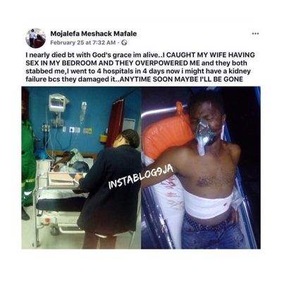 S. African Man Battling For His Life After Being Attacked By His Cheating Wife And Lover