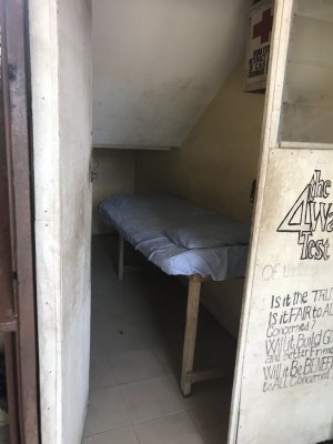 Sick Bay Seen Under A Stairway In A Lagos School (PHOTOS)