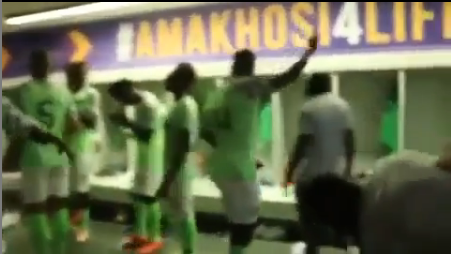 Super Eagles Seen Singing Praises Unto God After A Successful Match