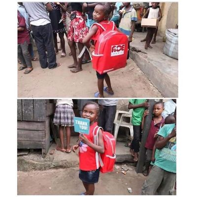 Viral Warri Girl, Success Seen With Her New School Bag From A Charity Organization