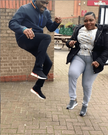 BBNaija's Tobi Bakre Dances "Zanku" With His Mother In London