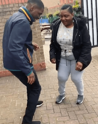 BBNaija's Tobi Bakre Dances "Zanku" With His Mother In London