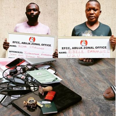 EFCC Nabs Two Suspected Internet Frausters In Abuja, Picker And Job Scammer