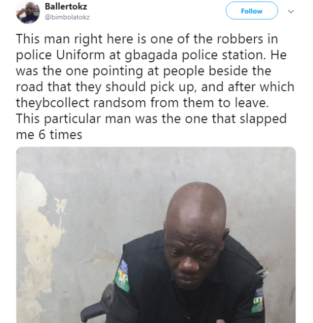 Nigerian Man Calls Out A Police Man Who Arrest And Extort Money From Citizens For No Crime