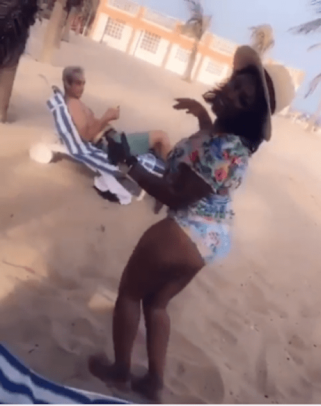 White Man Snubs Afia Schwarzenegger As She Danced To Catch His Attention