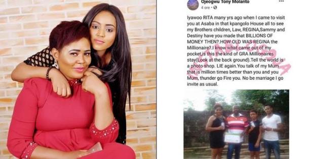 Regina Daniels’ father, uncle and mother clash on social media