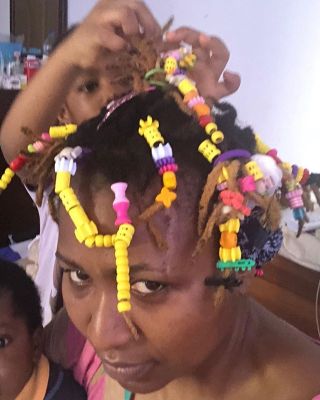 Morayo Afolabi-Brown Received A Surprise Hair Make-over From Her Kids On Her Birthday