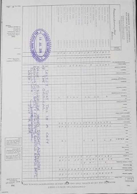 See the certificate and secondary school photo President Buhari presented at the Presidential tribunal 