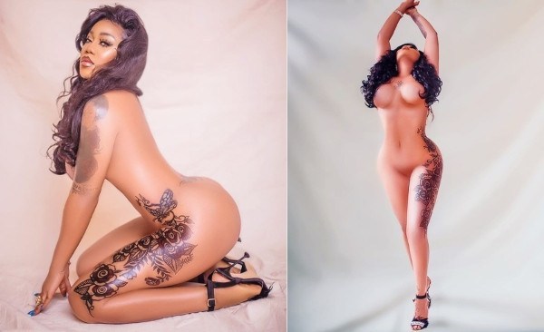 Toyin Lawani fires back at critics after going completely naked in photos (18+)