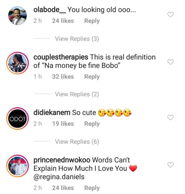 Nigerians go wild after Regina Daniels shared first photos with her billionaire hubby, Ned Nwoko , on her IG page 