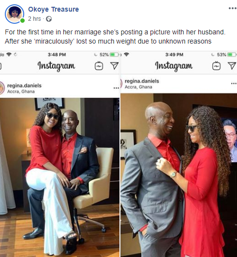 Nigerians go wild after Regina Daniels shared first photos with her billionaire hubby, Ned Nwoko , on her IG page 