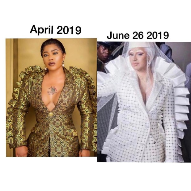 Coincidence or Nah: Toyin Lawani suggests Cardi B may be jacking her style (Photos)