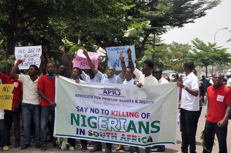 Xenophobia: Nigerians Protest at the Nigerian High Commission in Pretoria