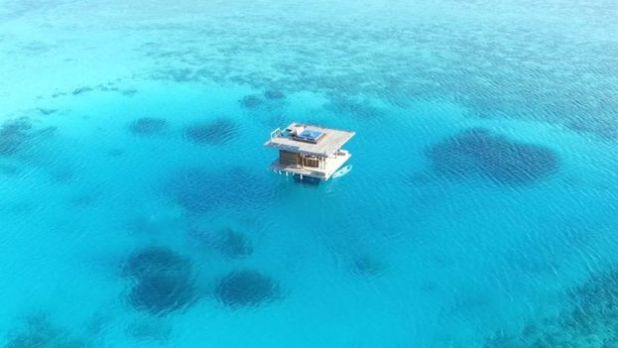 The Manta Resort's underwater room