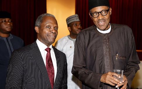 Vice President Yemi Osinbajo andPresident Muhammadu Buhari 