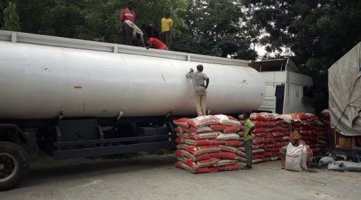 Customs intercepts diesel tanker loaded with 250bags of rice