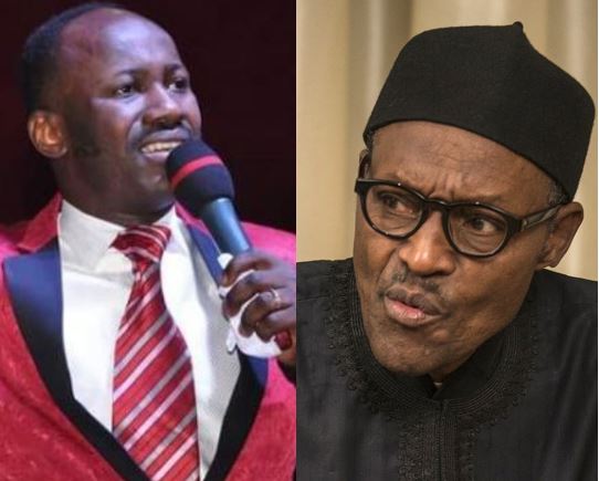 Apostle Johnson Suleman, president Muhammadu Buhari