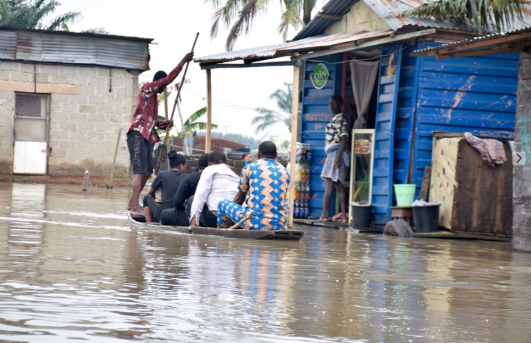 flooded Lagos community