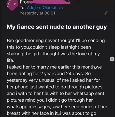 cheating fiancee