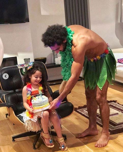 Mo Salah and daughter