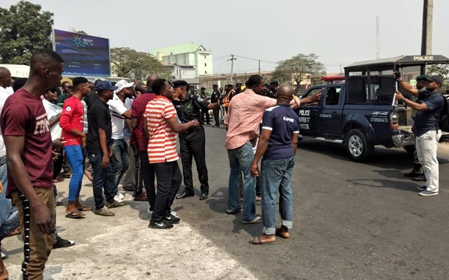 Okada riders protest ban in Lagos