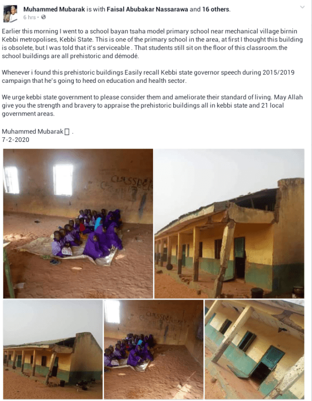 Pathetic state of a primary school in Kebbi where pupils sit on bare floor (photos)