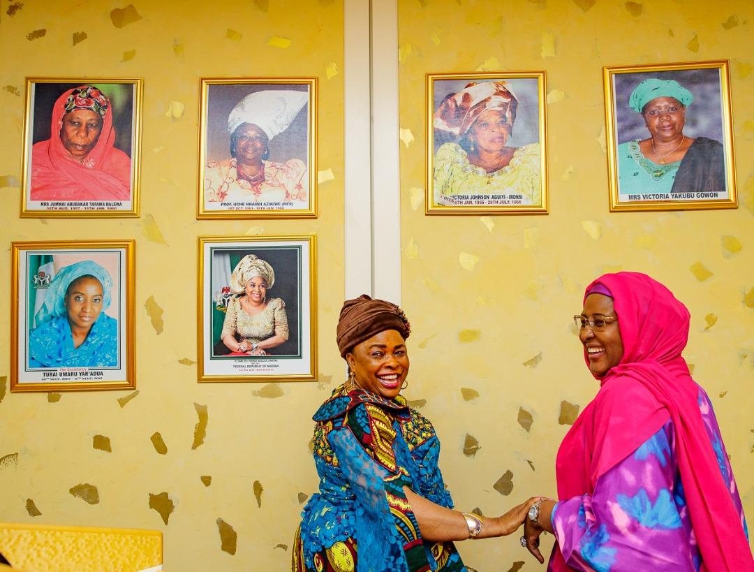 Patience Jonathan and Aisha Buhari in Aso Villa
