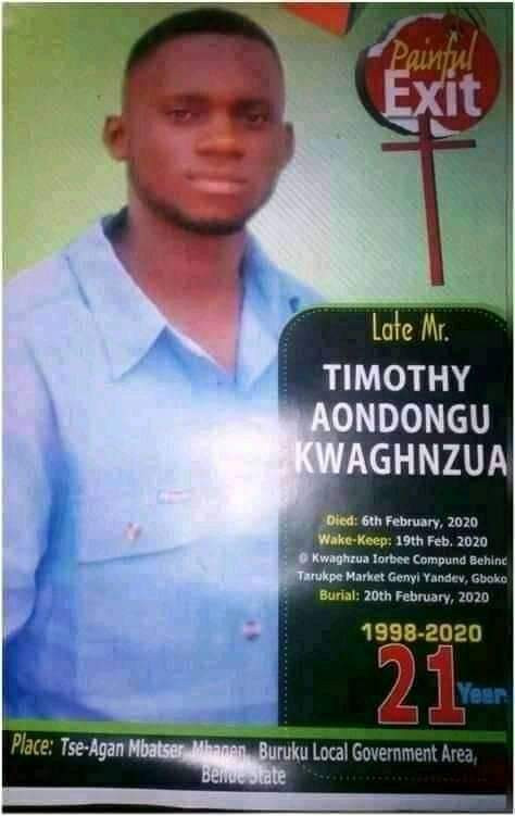  Another final year Benue State University student shot dead by suspected cultists a month to graduation