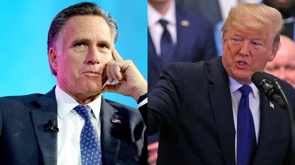 Mitt Romney and Donald Trump