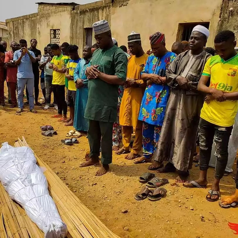 Photos from the funeral of Remo stars player, Kazeem Tiamiyu killed by SARS official