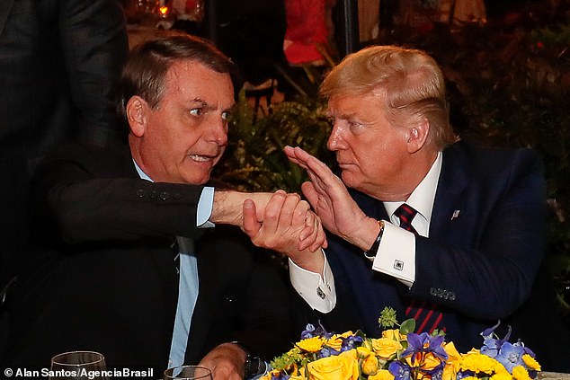 Brazilian President Jair Bolsonaro and Trump met before he tested positive