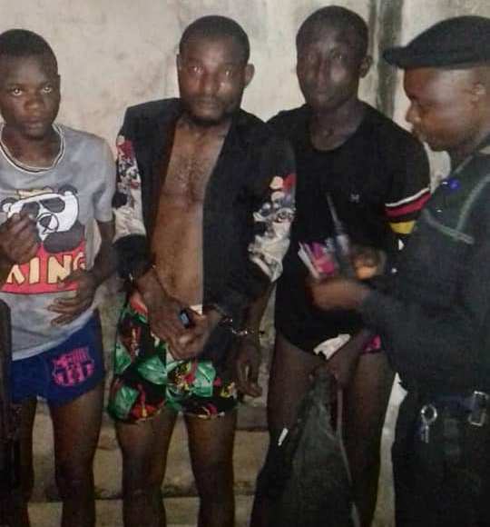 The three armed robbers busted in Lagos