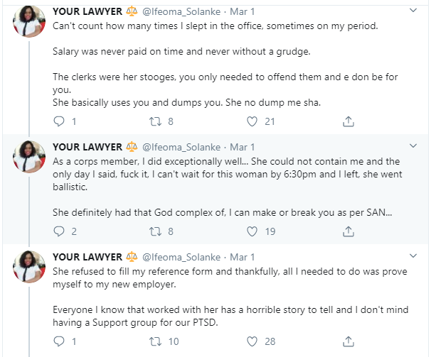 Lawyer narrates how she began battling with PTSD after working with a SAN who had a 