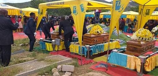  Update: Photos from the funeral held for 4 children brutally murdered by their father in South Africa 