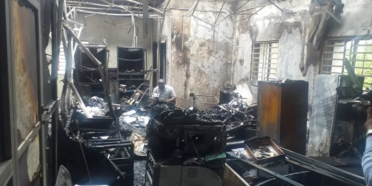INEC office destroyed by fire today
