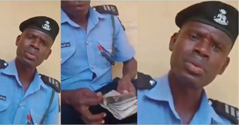 Police Arrests Officer Caught On Camera Collecting N40,000 Bribe From  Motorist In Lagos [Video]