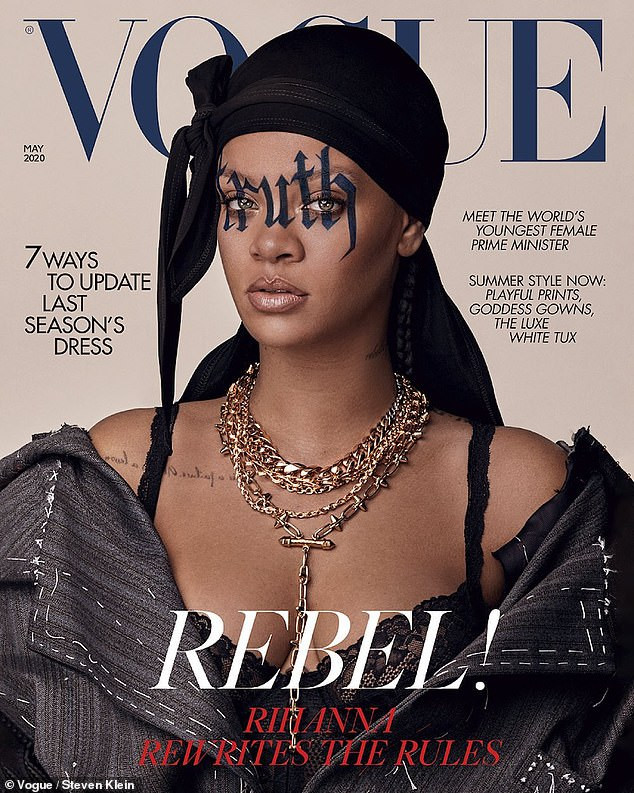 Rihanna on the cover of British Vogue