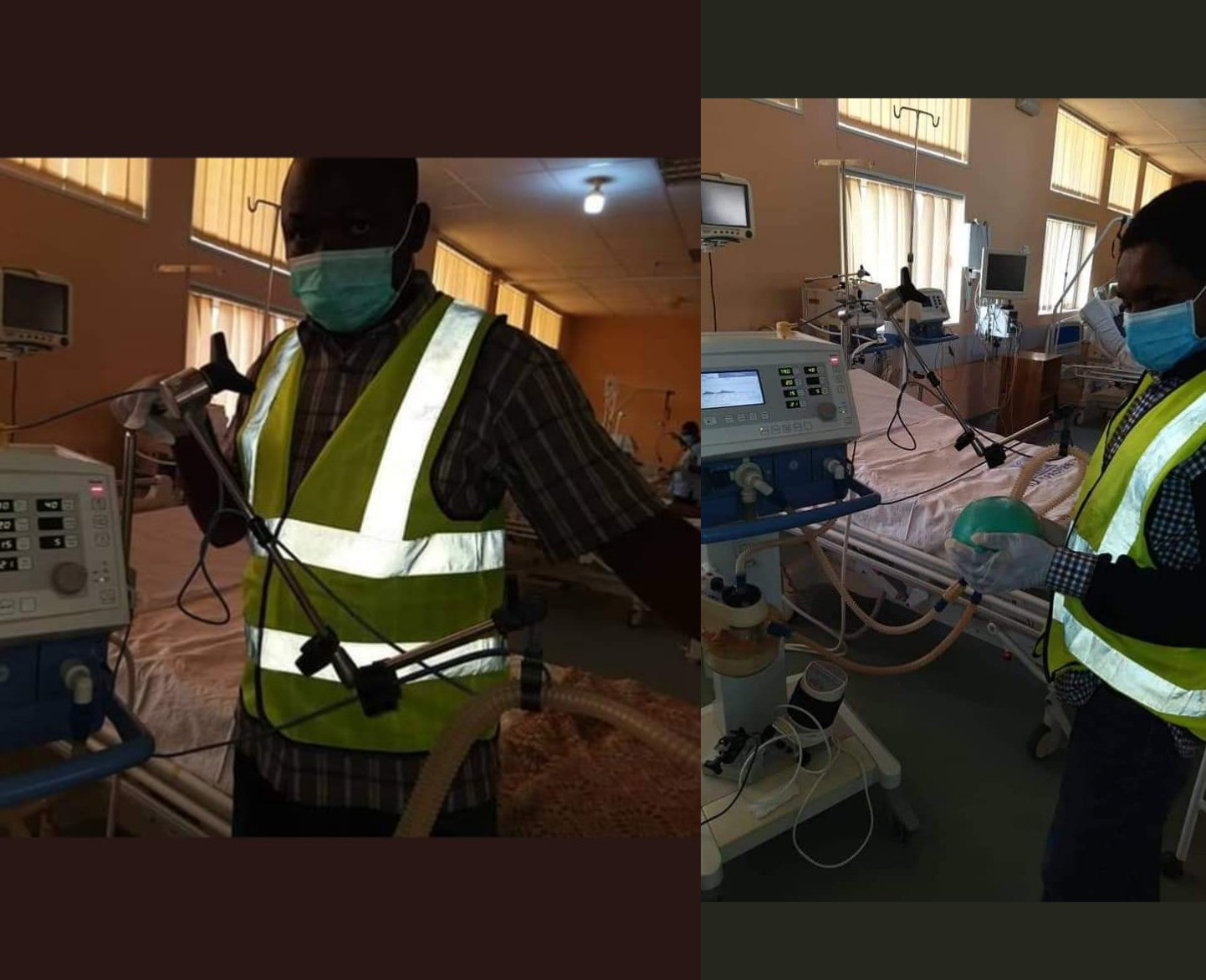 Two Nigerian men hailed as heroes after they fixed faulty ventilators for free as their contribution to curb Coronavirus