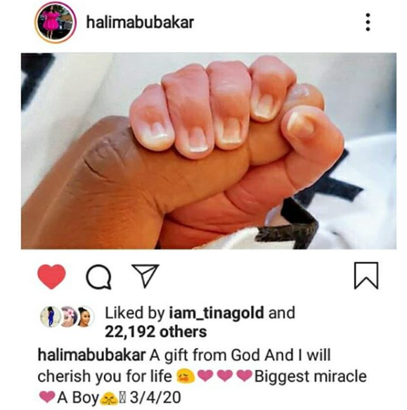 American mother drags Halima Abubakar for stealing her baby photo while announcing the birth of her child 